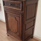 Buffet bas vintage 1700 en bois de chêne. Commode rustique en bois