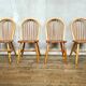 Série de 4 chaises en pin 1970