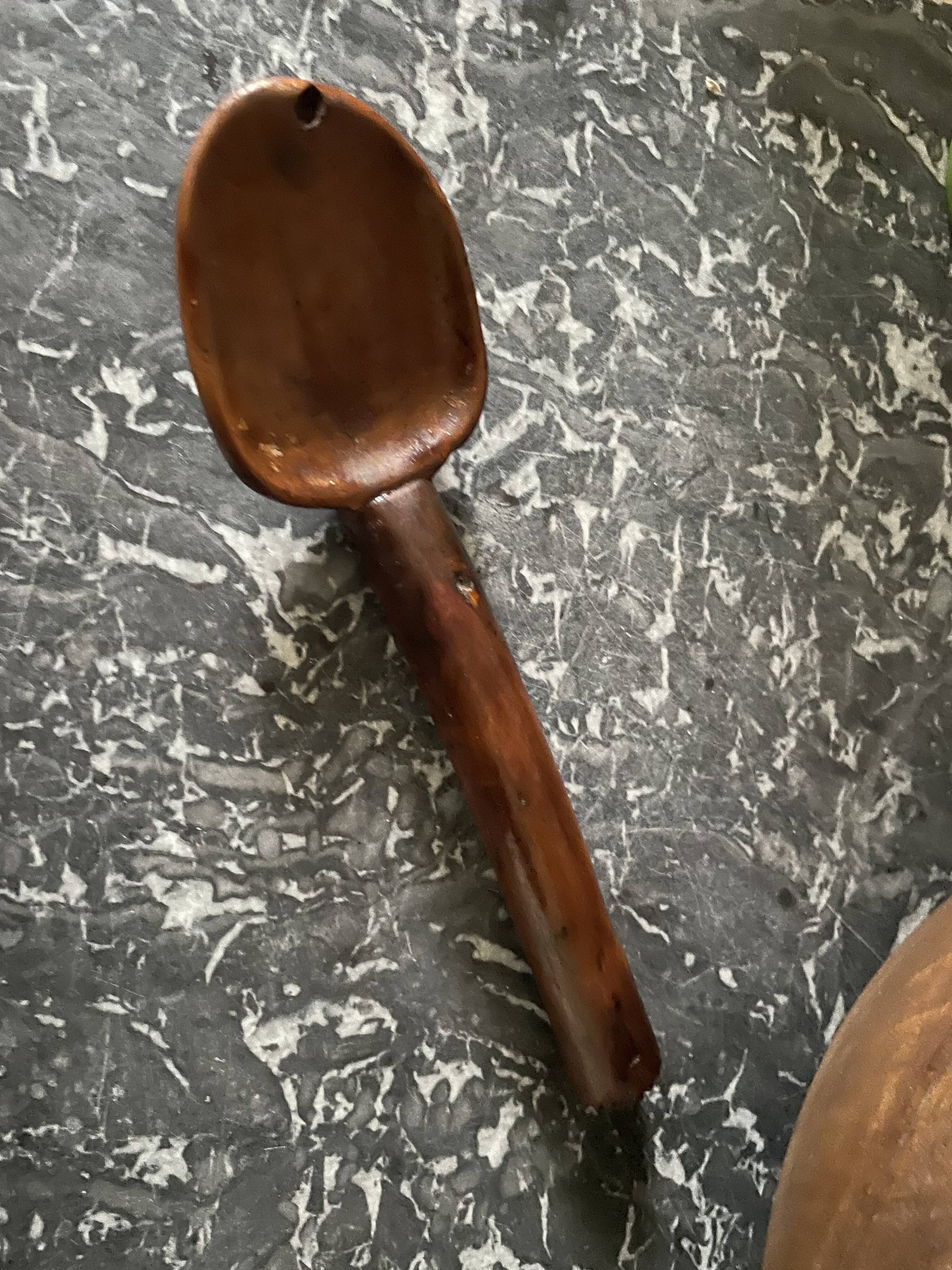 Raw wooden salad bowl