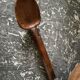 Raw wooden salad bowl