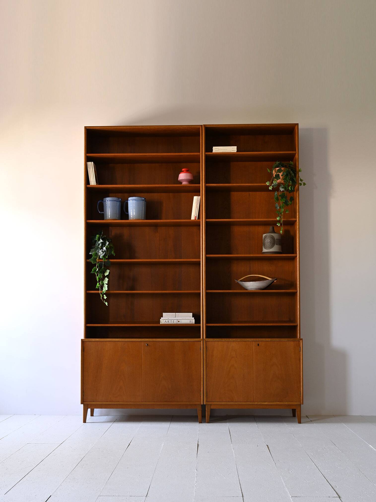 Swedish bookcase with storage unit