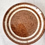 Set of 2 cups + 2 stoneware plates "Mary" - Digoin Sarreguemines Vintage