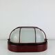 Prisma industrial bulkhead wall light, red, vintage