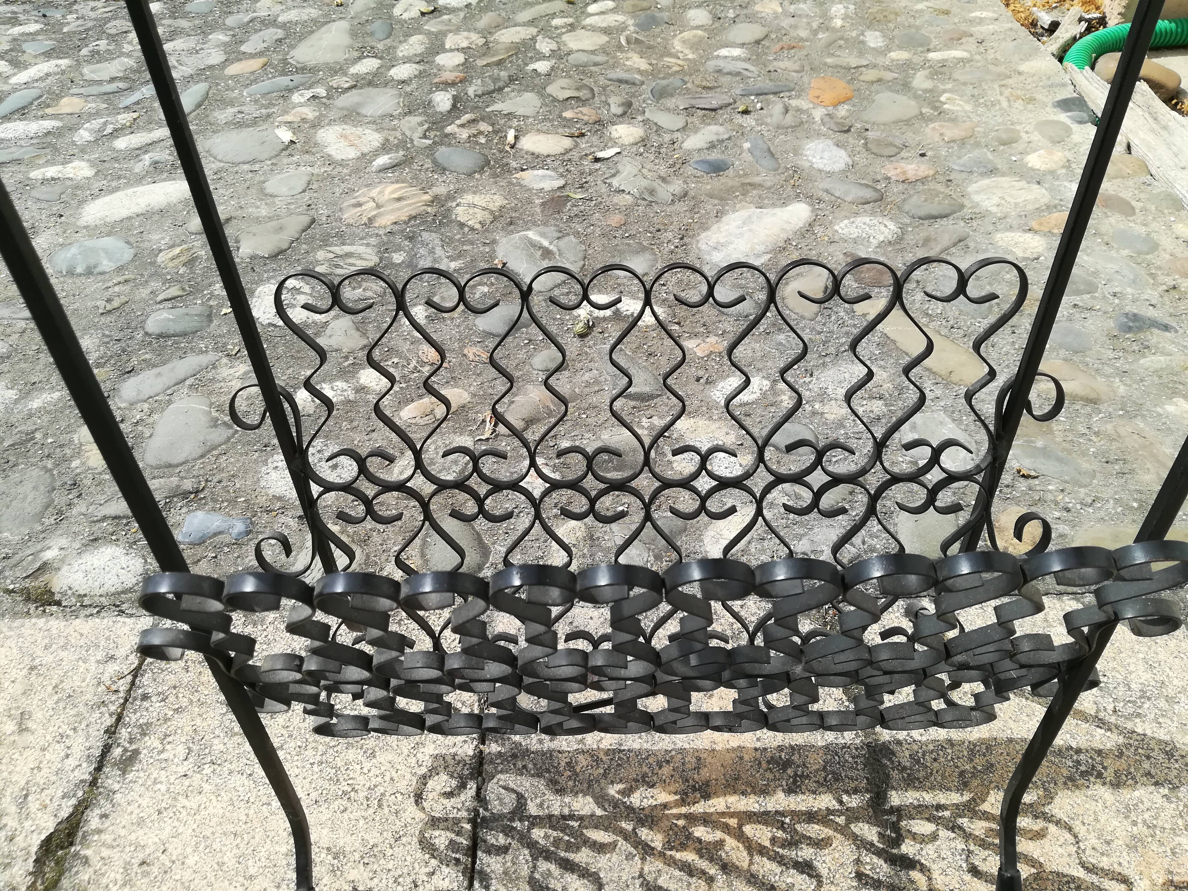 Wrought iron magazine rack