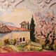 Oil painting on canvas Chapel Antonaves Hautes Alpes signed Bertrand