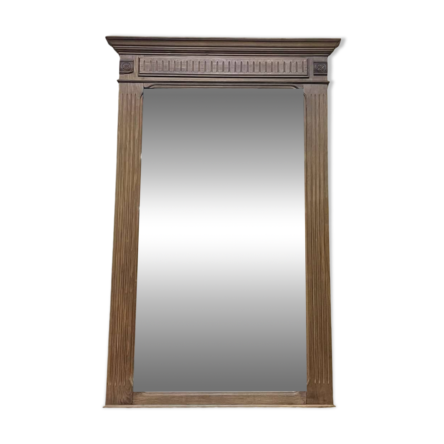 Early 20th century beechwood mirror - 143x92cm