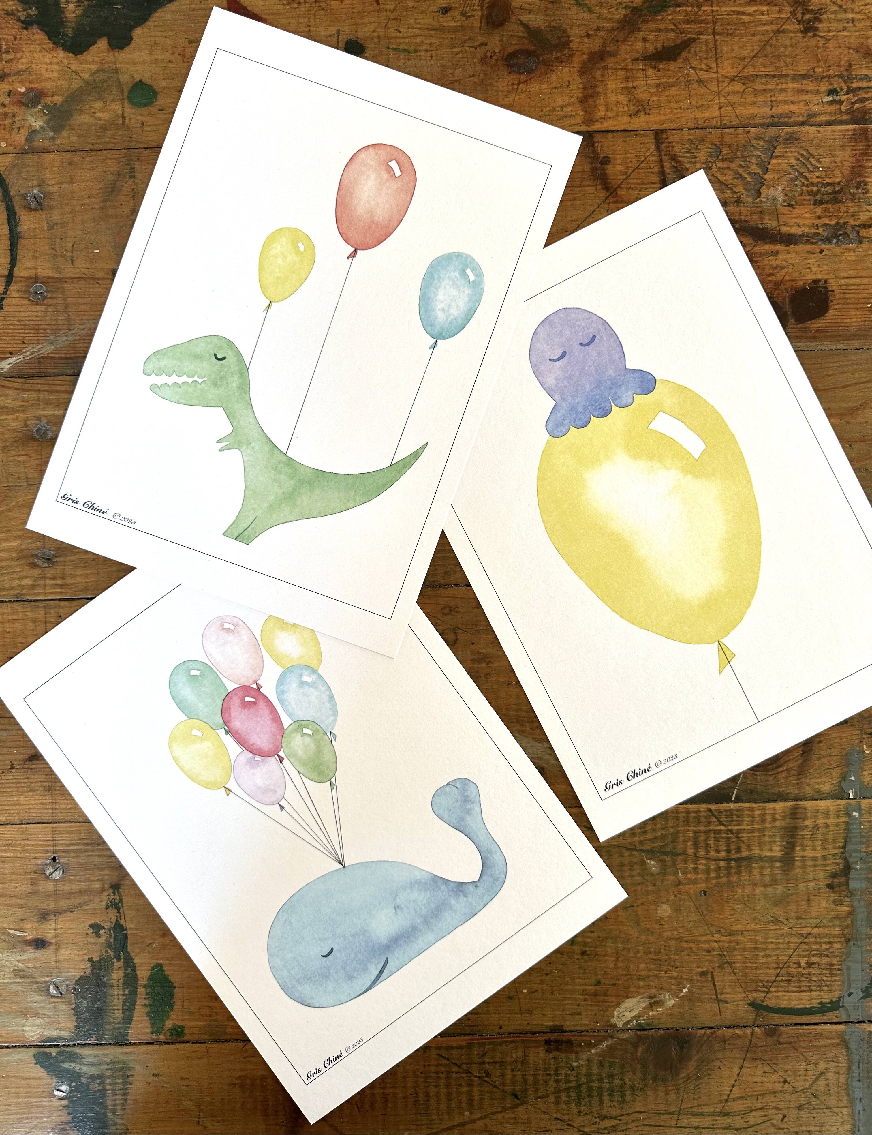 A3 octopus child illustration