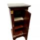 Antique bedside table - napoleon iii column mahogany marble 19th century
