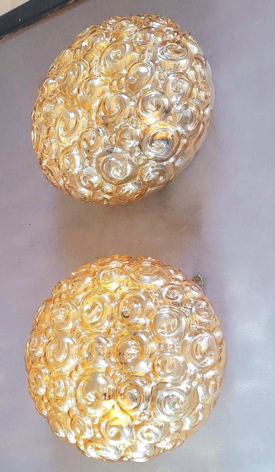 Paire d appliques escargots Helena Tynell 70s