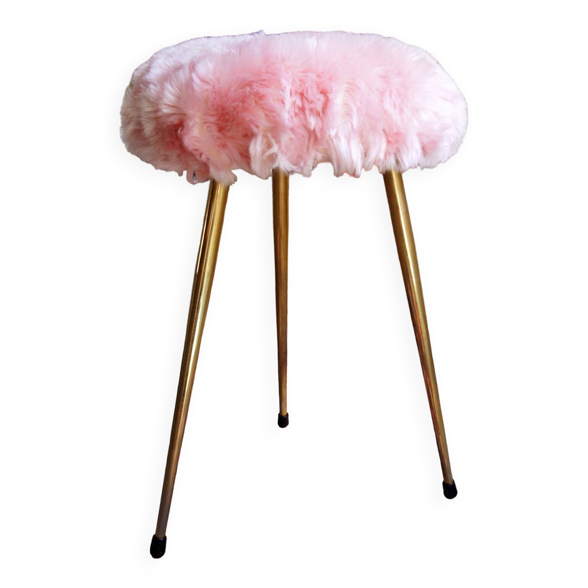 Pink moumoute tripod stool