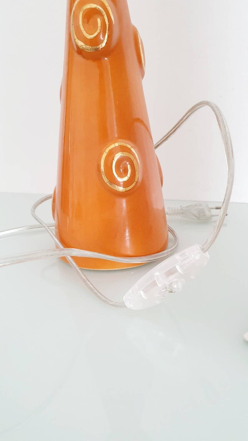 Longwy Enamels candle holder lamp base