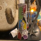 Colorful ceramic pitcher