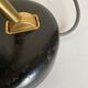 1960 black sheet metal and brass orientable lamp
