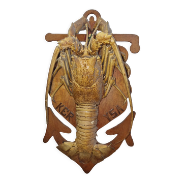 Langouste naturalisée du milieu XXème