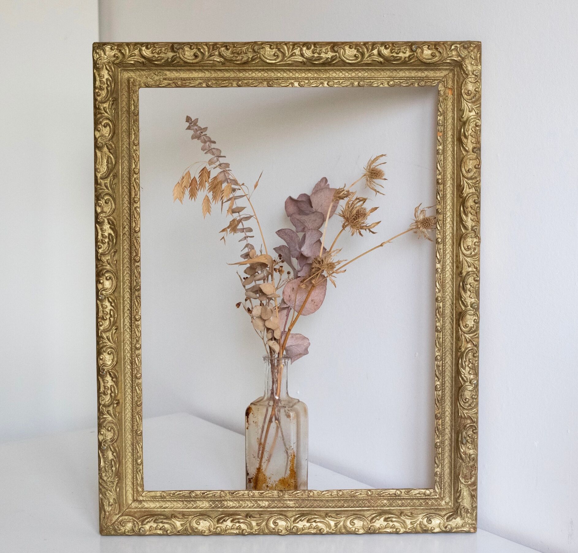 Old gilded wooden frame