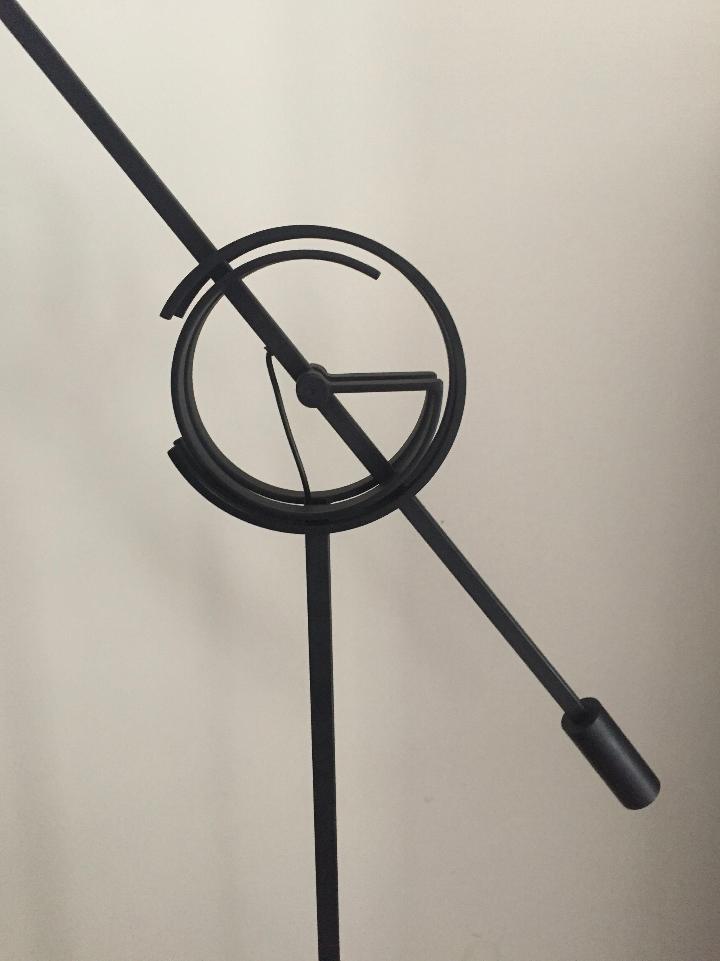 Relco Italia “Il Tempo” floor lamp in matt black lacquered steel