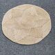 Round natural Scandinavian jute rug with star pattern 83cm