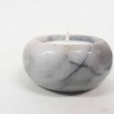 Set of two marble tea light holders, The Netherlands 1970's