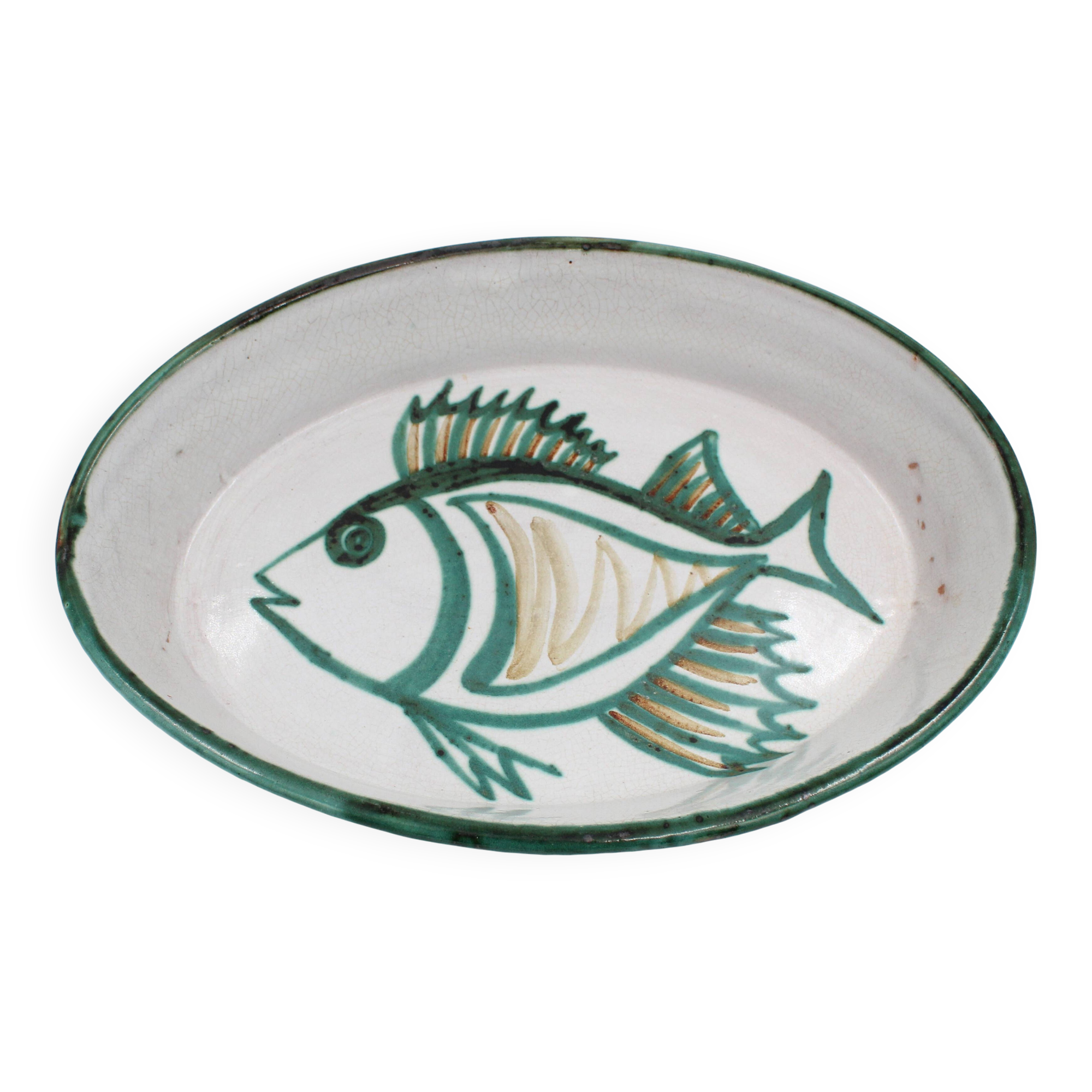 Robert Picault ceramic fish dish from Vallauris, 1950