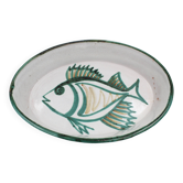 Plat à poisson robert picault en ceramique vallauris 1950