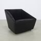 Postmodern Lounge Chair in Leather on wheels by COR