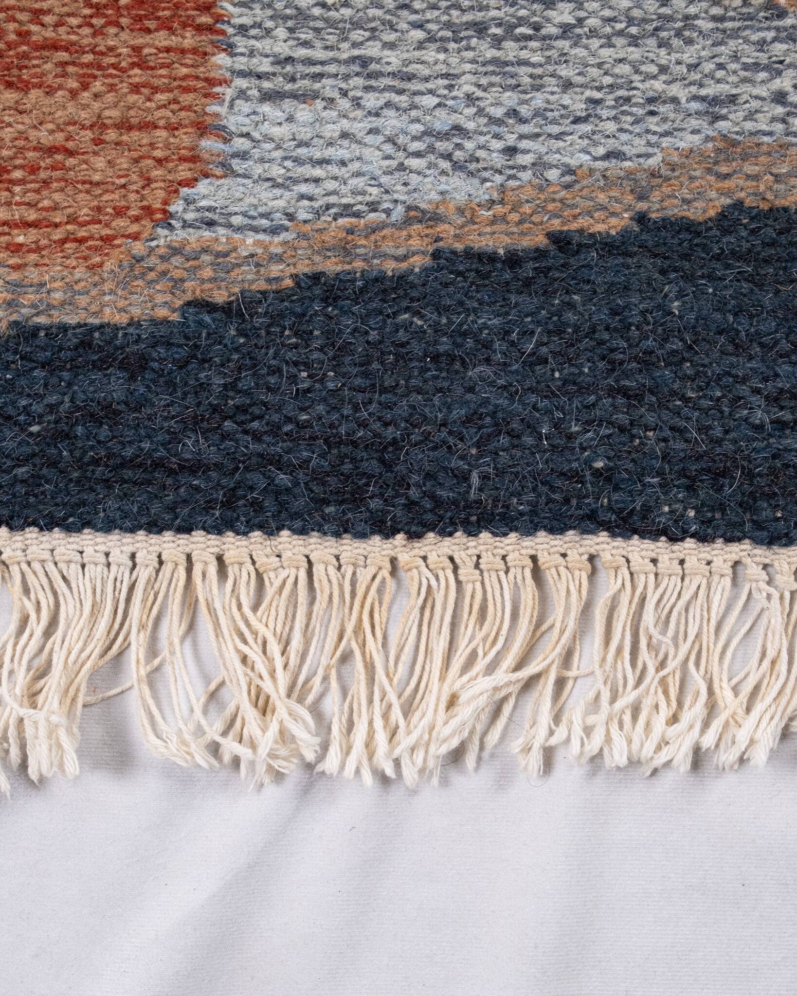 Pair of kilims or tapestries in a modern style, Central Asia, late 20th century.