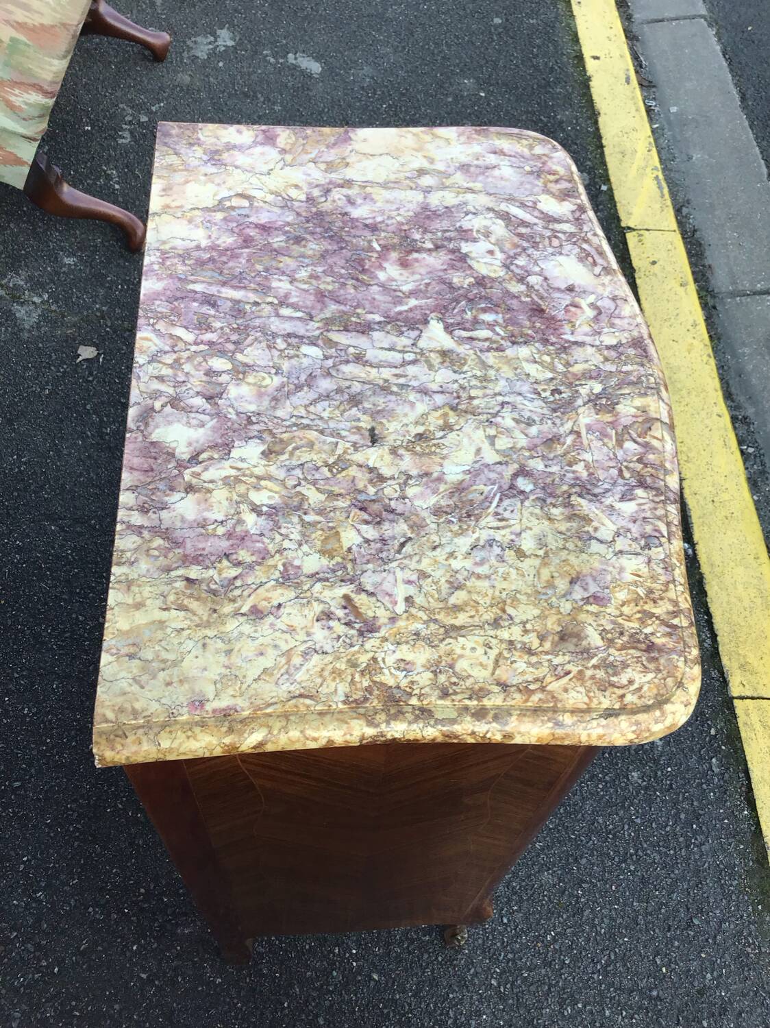 Pair of Louis XV style marquetry chiffonniers