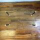 Set of trundle coffee tables in glass and brass