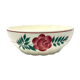 Red floral ceramic salad