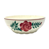 Red floral ceramic salad