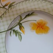 4 assiettes en porcelaine vintages