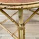 Vintage low table in oak and rattan