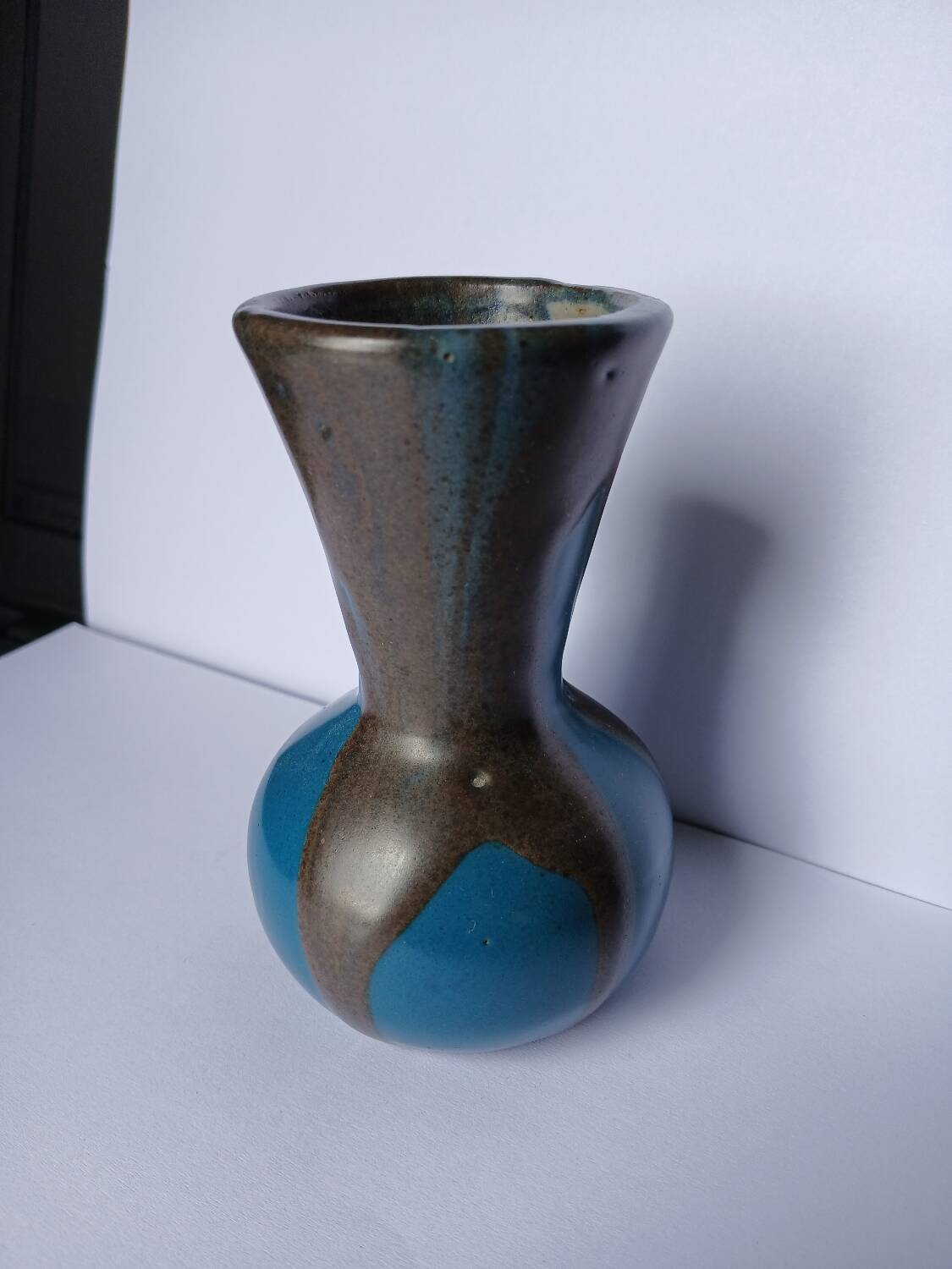 Puisaye stoneware vase signed Jean Pointu