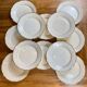 Set of 12 opaque porcelain plates Digoin and Sarreguemines