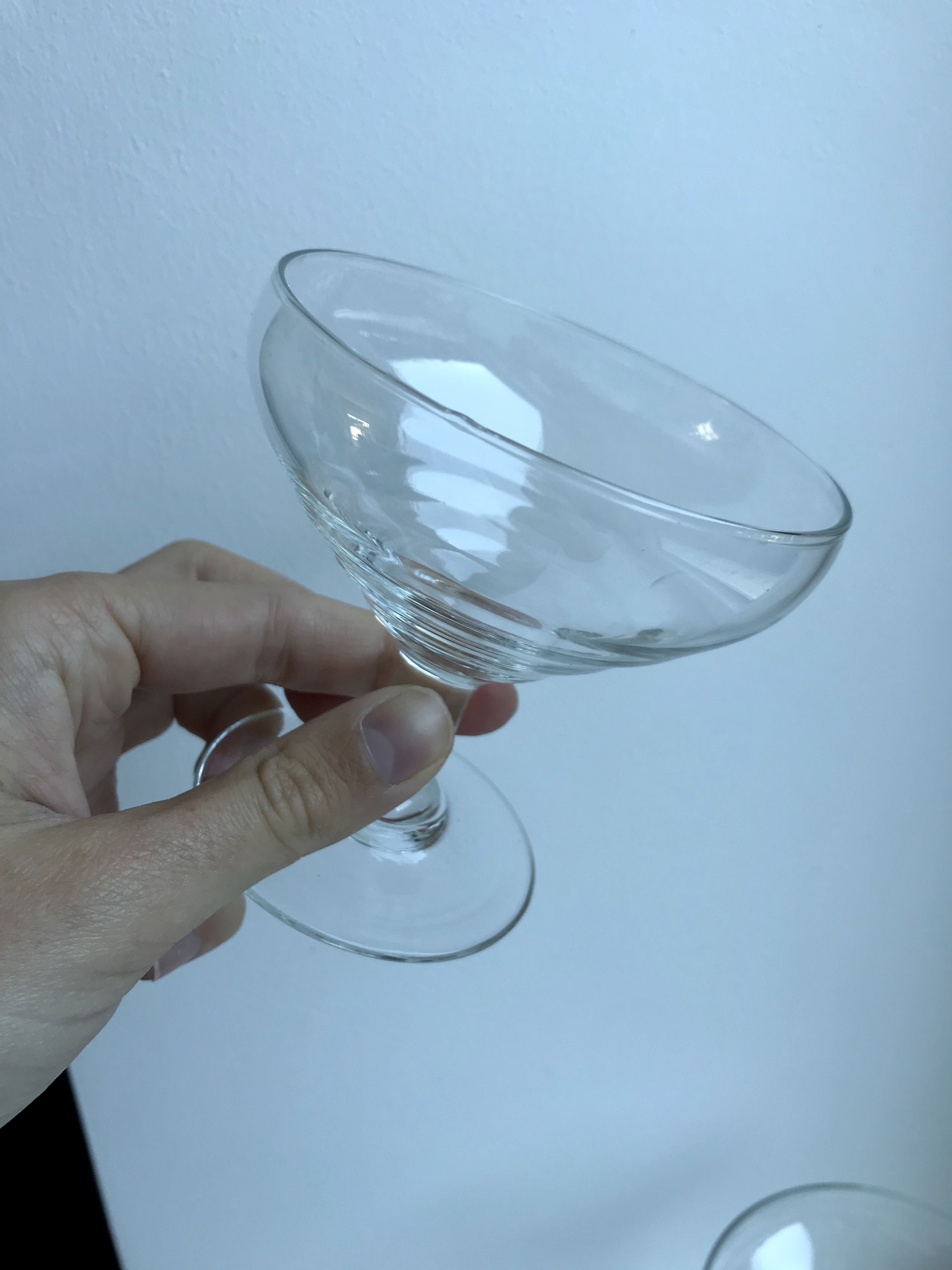 Set of 5 glasses of champagne made by hand 50-60 years
