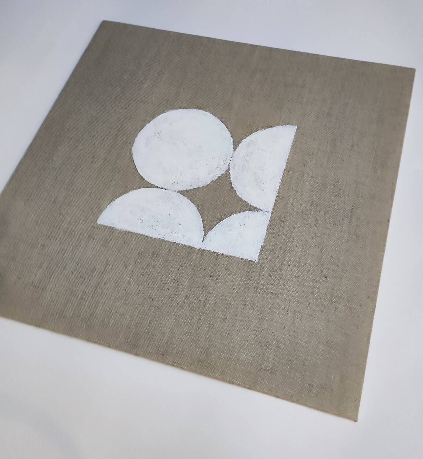 Modern jute painting 30 x 30 cm