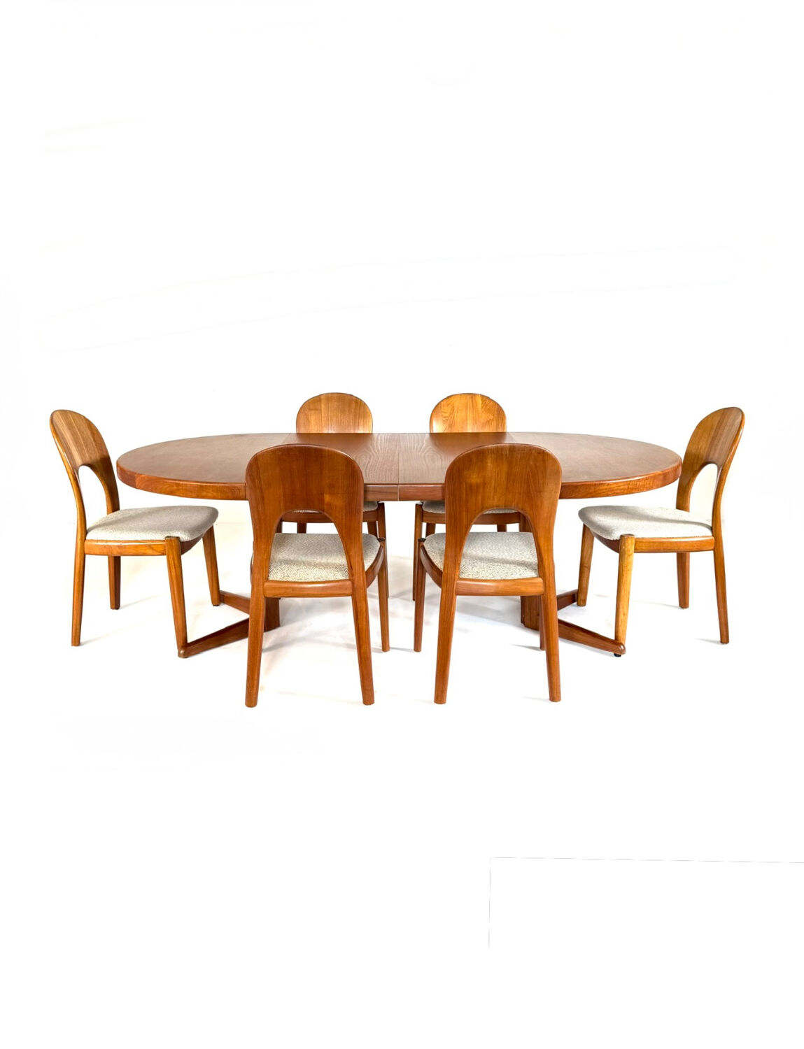 Table à manger extensible vintage, Bramin des années 60