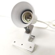 Spot lamp with clip Lita metal white 70s