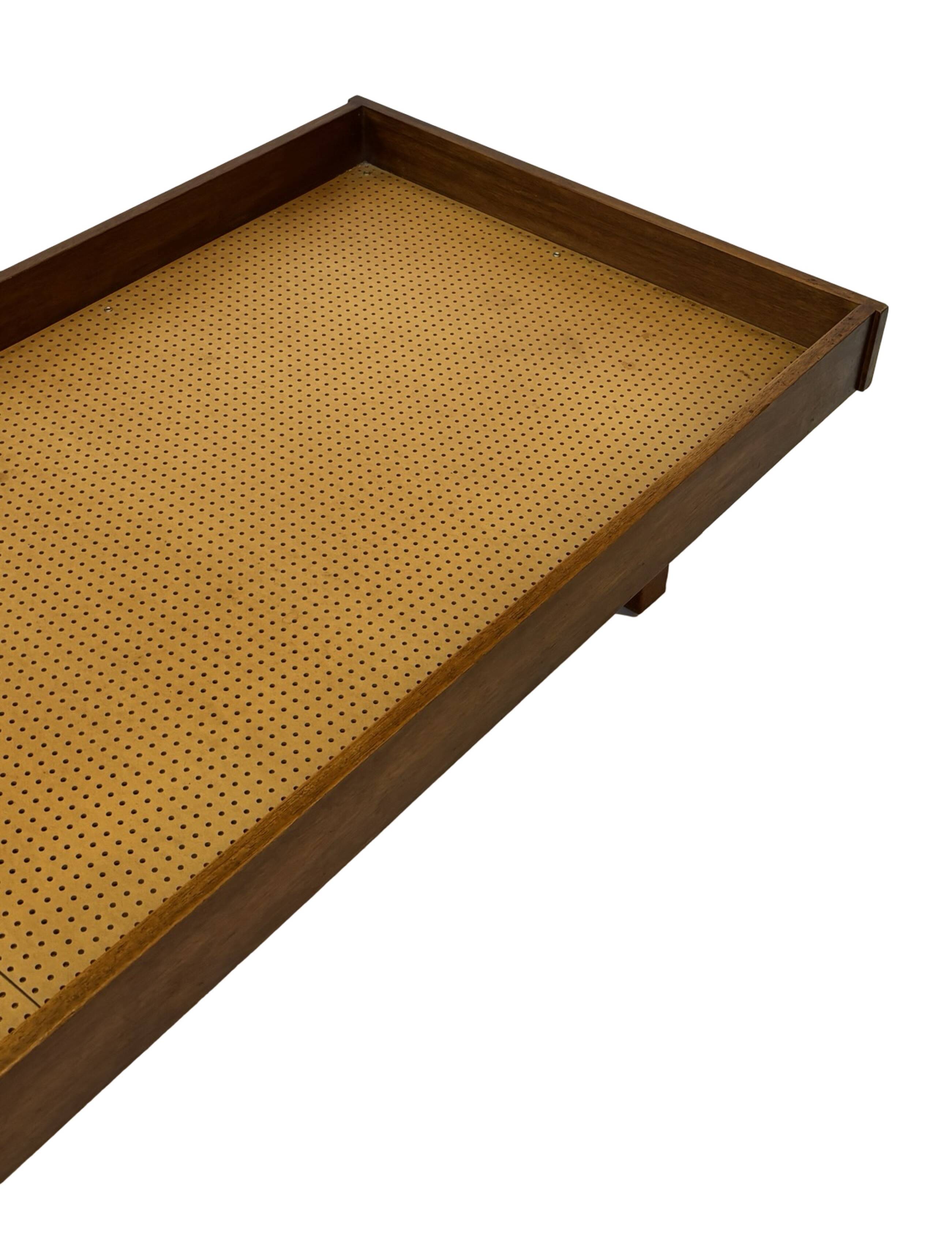 Vintage daybed with drawers 1960s in teak minimalist design