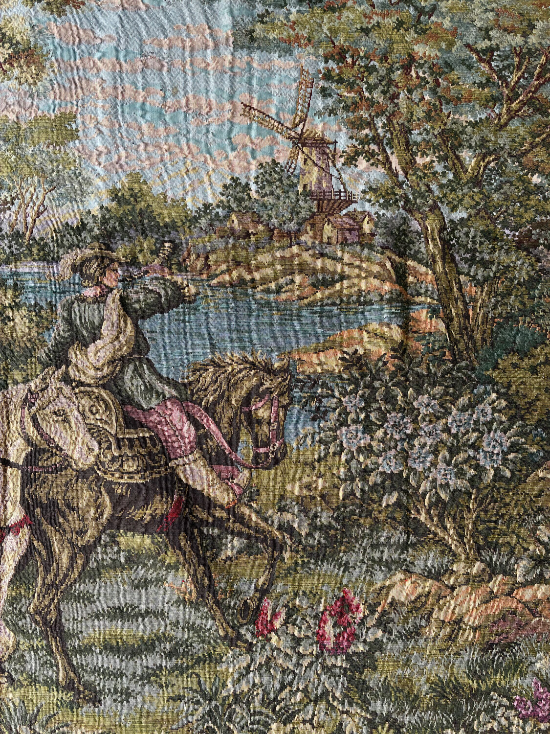 Grande tapisserie, scène de chasse à courre, XXe