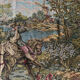 Large tapestry, hunting scene, 20th century