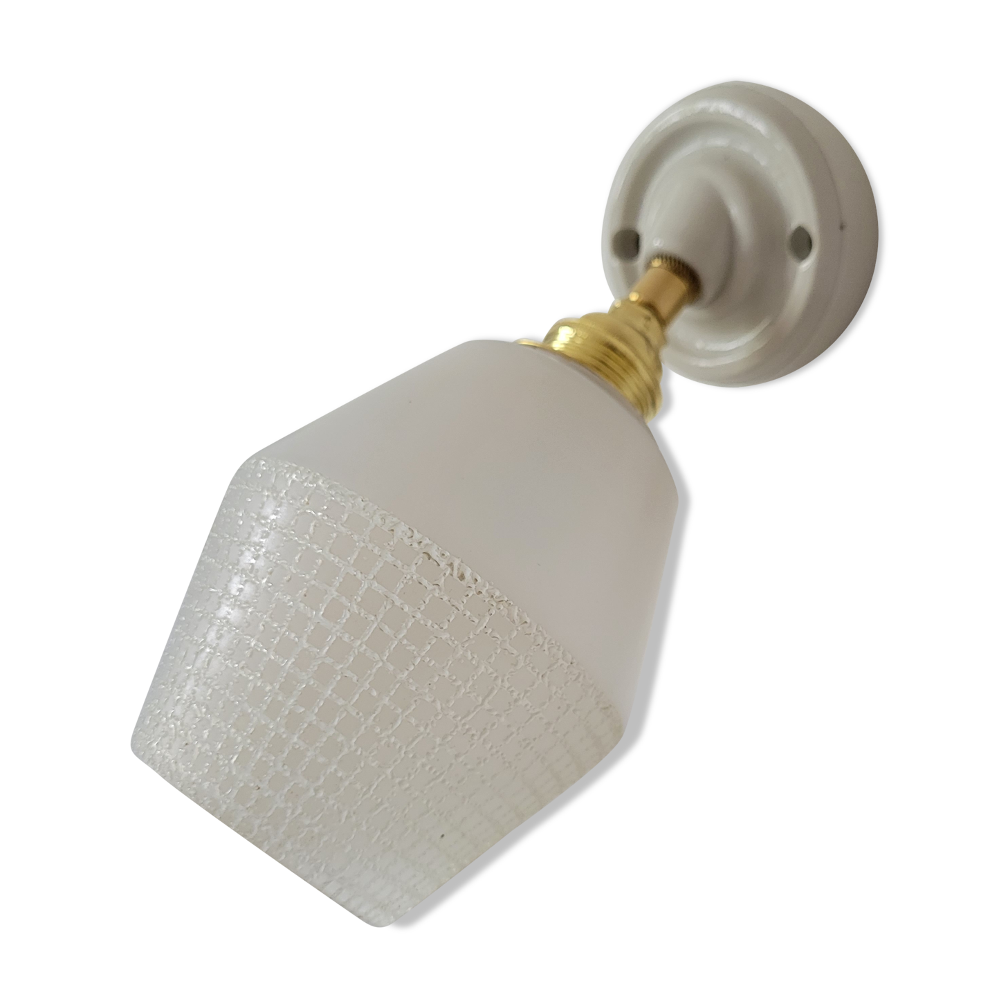 Porcelain and glass wall lamp