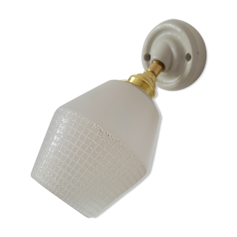 Porcelain and glass wall lamp