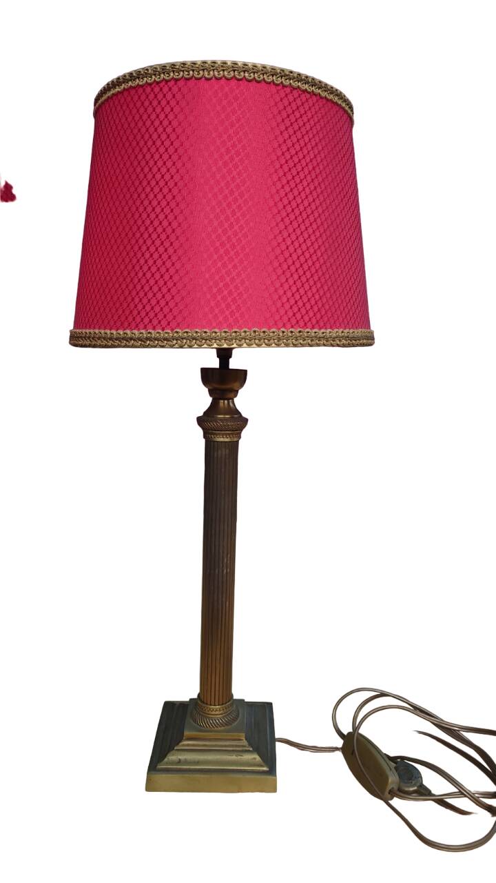 Paires de lampes style empire Abat jour rouge