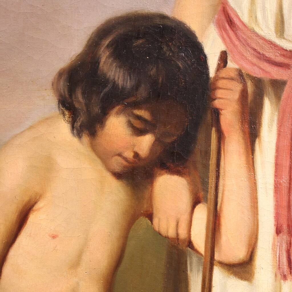 Great 19th century French painting, Hagar and Ishmael