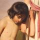 Great 19th century French painting, Hagar and Ishmael