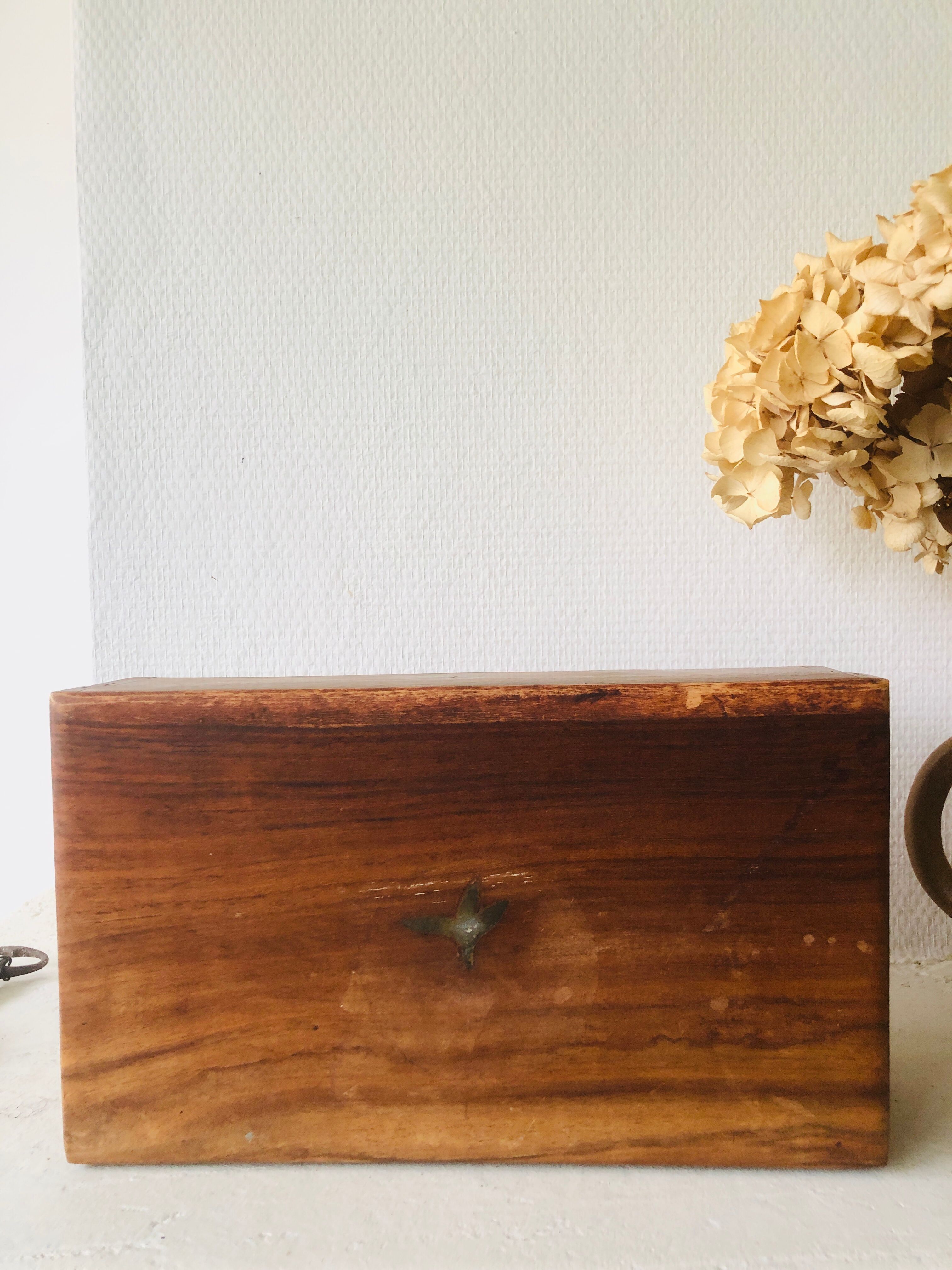 Wooden box with lockers