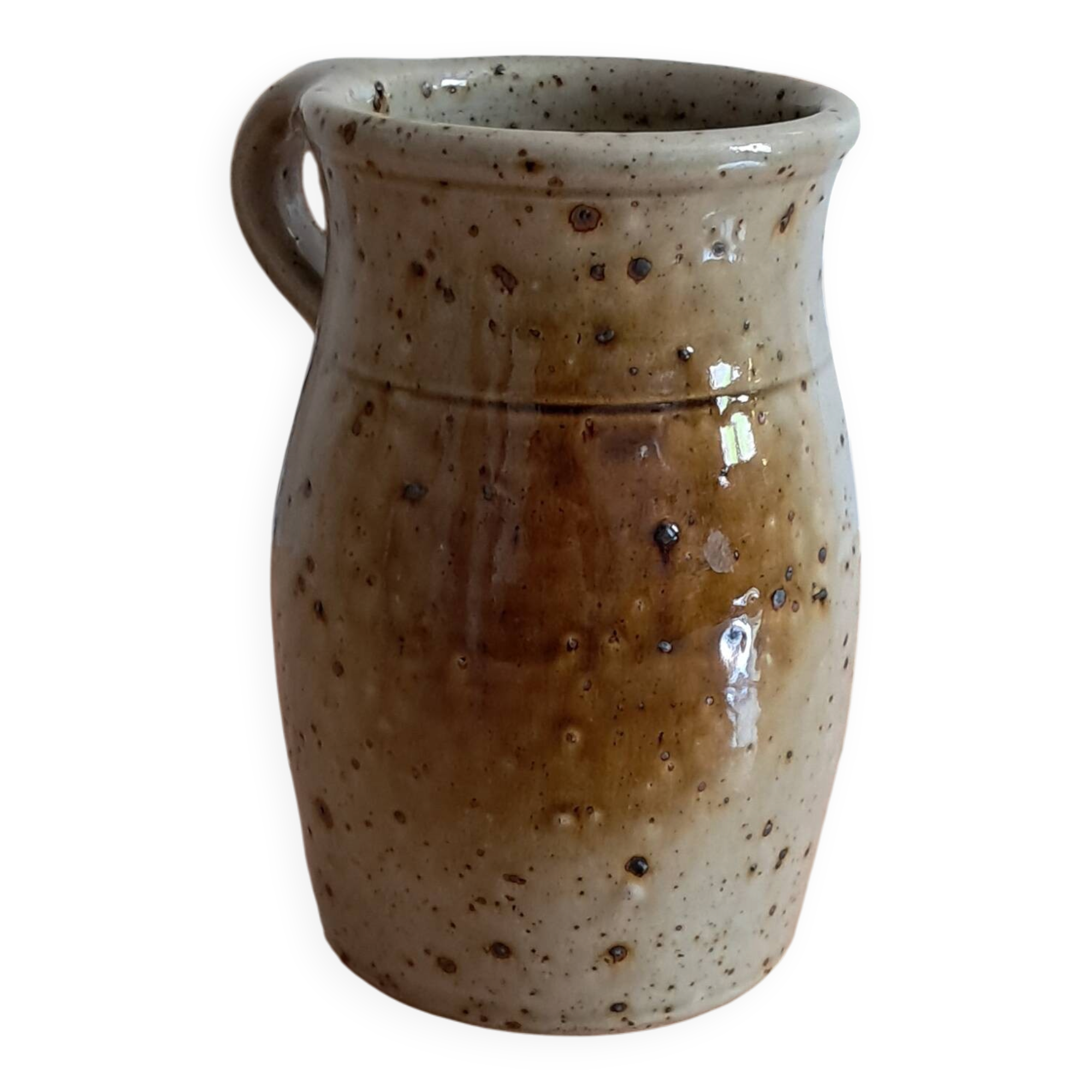 Pyrite stone jug signed Jacques Vilain