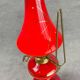Mid-century Italian Red Glass and Brass Table / Wall Lamp