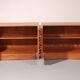 Contemporary pair of Brutalist sideboards made of solid wood